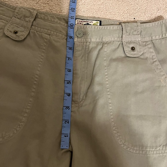 NWT Caribbean Joe khaki green 100% cotton cargo pants - Picture 12 of 15